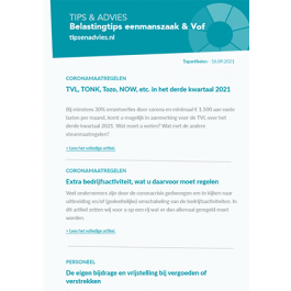 Tips & Advies Belastingtips eenmanszaak & Vof